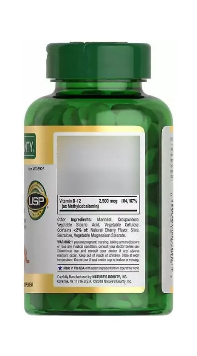 Nature’s Bounty Vitamina B12 2500 mcg