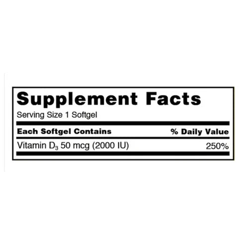 Kirkland Signature Vitamina D3 50 mcg (2000 IU)