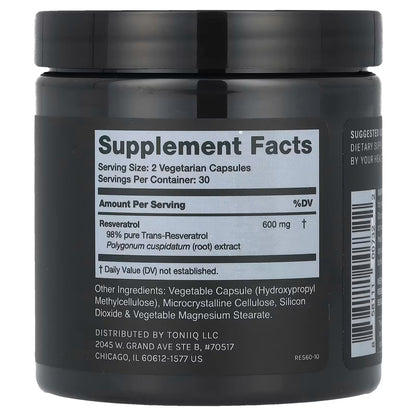 Resveratrol Ultra High Purity de Toniiq