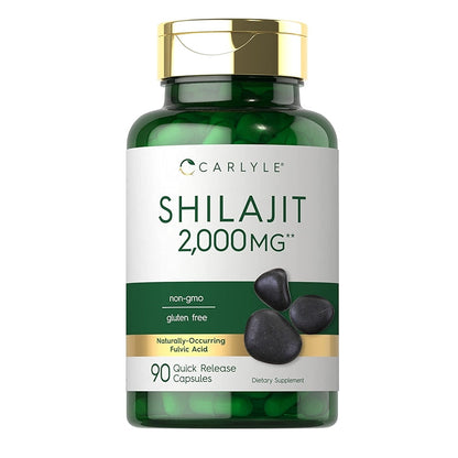 Carlyle Shilajit 2,000 mg – Quick Release Capsules (90 cápsulas)