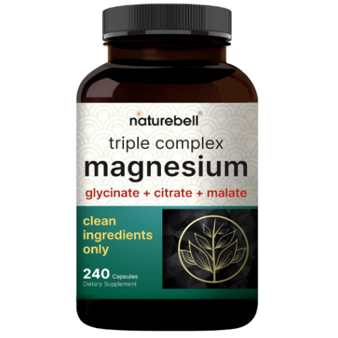 NatureBell Triple Complex Magnesium (Glicinato + Citrato + Malato) – 240 Cápsulas