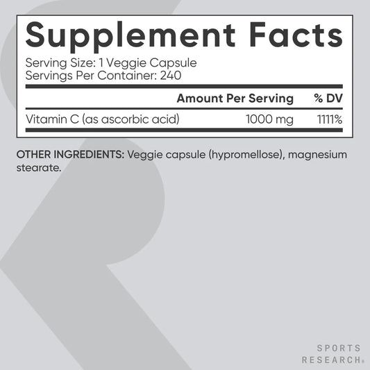 Sports Research Vitamin C High Potency