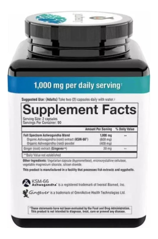 Ashwagandha Youtheory 1000 mg (180 Cápsulas)