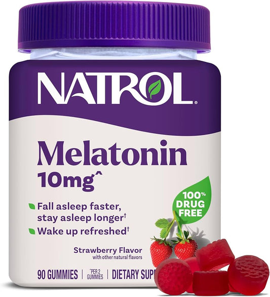 Natrol Melatonin 10 mg Gummies (Sabor Fresa)