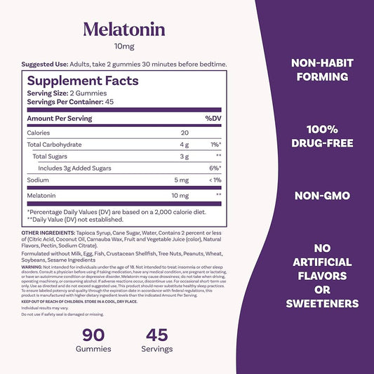 Natrol Melatonin 10 mg Gummies (Sabor Fresa)