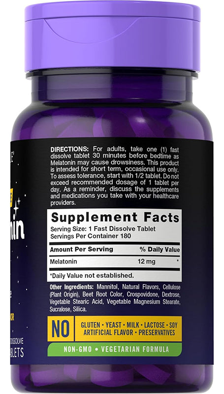 Carlyle Melatonin 12 mg | Fast Dissolve