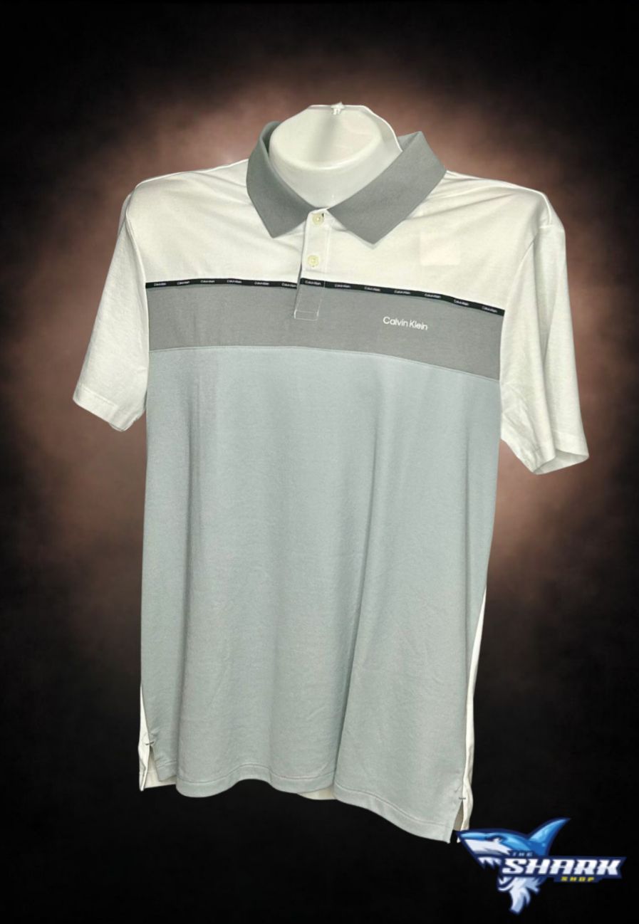 Polo Calvin Klein Bicolor Gris