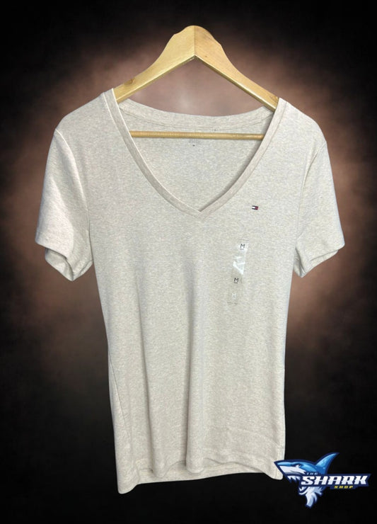 Camiseta Tommy Hilfiger Cuello V Gris