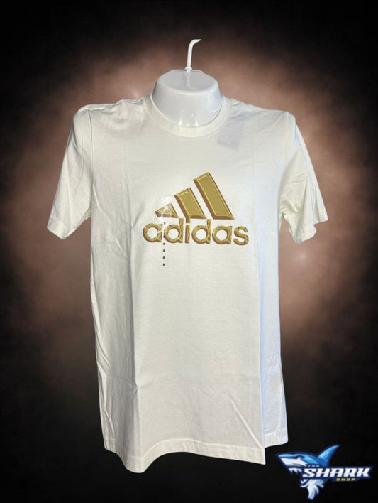 Camiseta Adidas Blanca – Logo Dorado