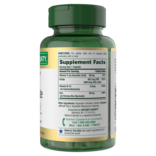 Nature’s Bounty Iron Glycinate – High Absorption